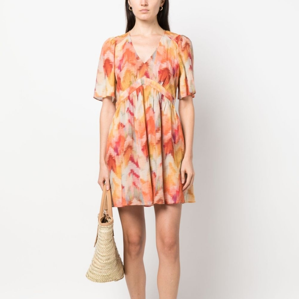 BA&SH Aelda Multicolored Print Mini Dress 1